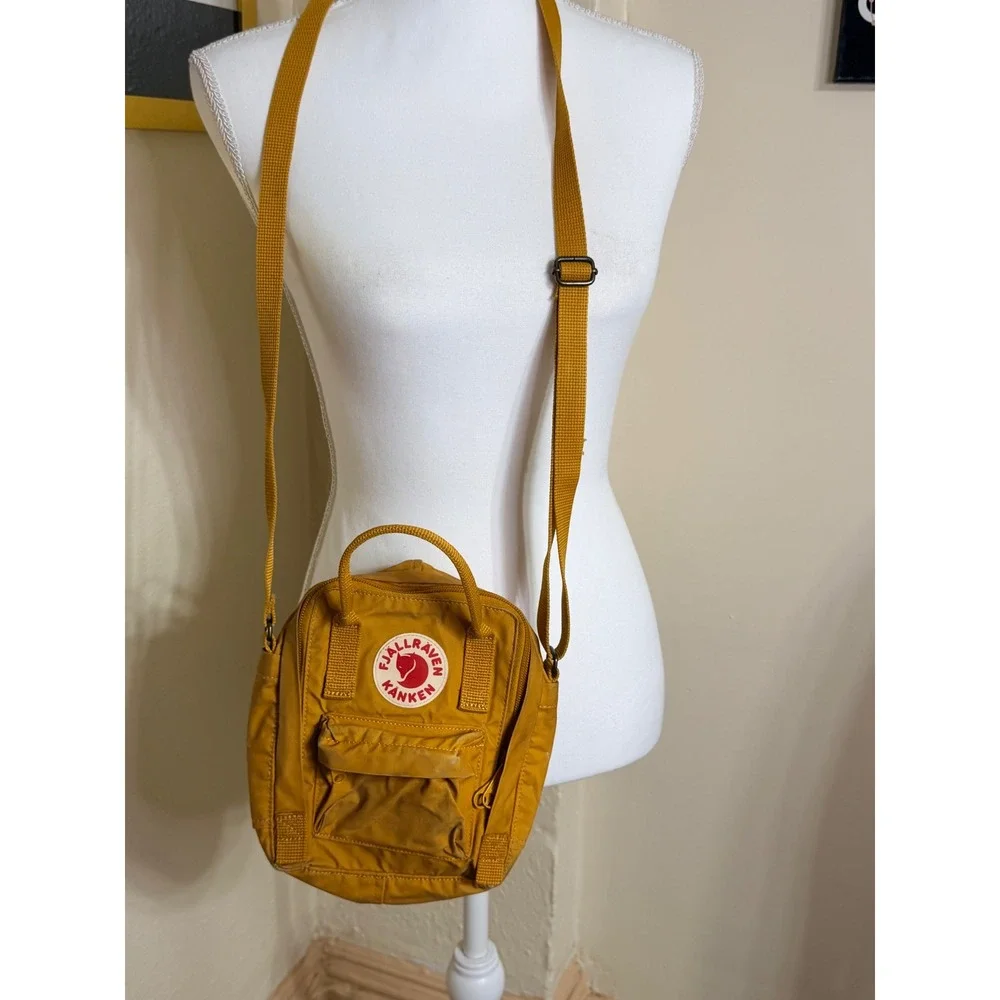 Fjallraven Kanken Sling Crossbody Bag Ochre Yellow Mini Shoulder Bag 23797